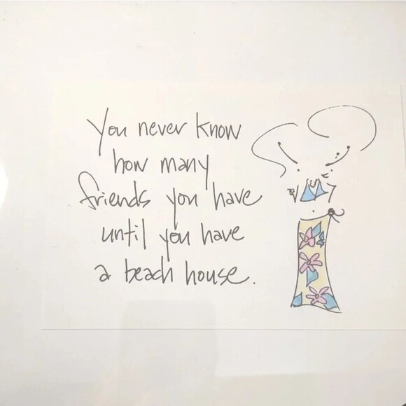 Mary Phillips Designs Signed Art "You never know how many friends.." 8" x 10" - Picture 4 of 14